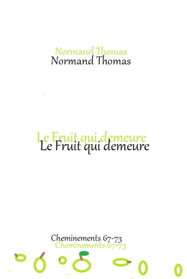 Le Fruit qui demeure - Normand Thomas