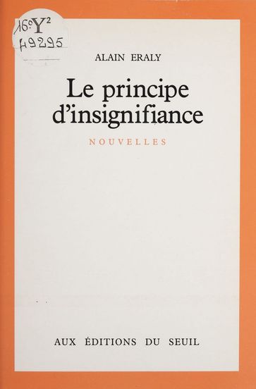 Le Principe d'insignifiance - Alain Eraly