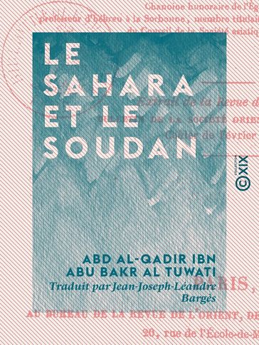 Le Sahara et le Soudan - Abd Al-Qadir Ibn Abu Bakr Al Tuwati