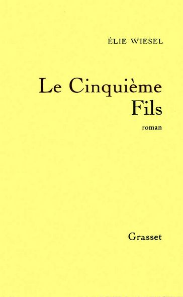 Le cinquième fils - Elie Wiesel