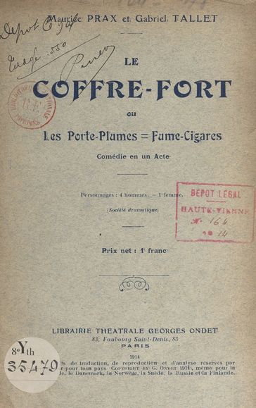 Le coffre-fort - Maurice Prax - Gabriel Tallet