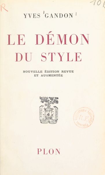 Le démon du style - Yves Gandon