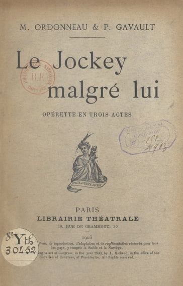 Le jockey malgré lui - Paul Gavault - Maurice Ordonneau