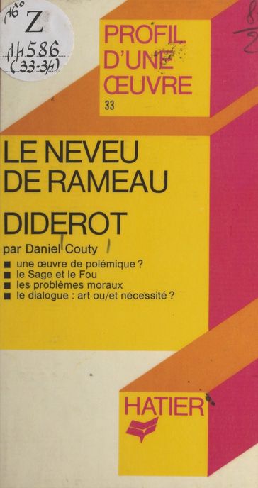 Le neveu de Rameau, Diderot - Daniel Couty - Georges Décote