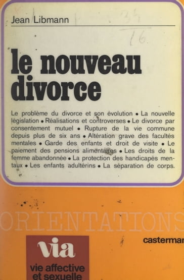 Le nouveau divorce - Catherine Valabrègue - Jean Libmann