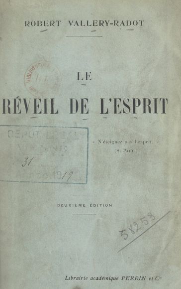 Le réveil de l'esprit - Robert Vallery-Radot