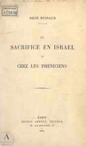 Le sacrifice en Israel et chez les Phéniciens