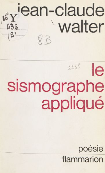 Le sismographe appliqué - Jean-Claude Walter - Marc Alyn