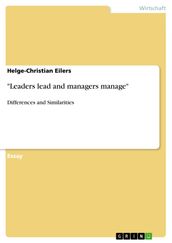  Leaders lead and managers manage 