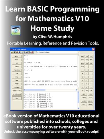 Learn BASIC Programming for Mathematics V10 Home Study - Clive W. Humphris