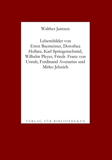 Lebensbilder von Dichtern I, 2 - Walther Jantzen