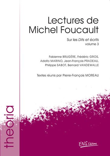 Lectures de Michel Foucault. Volume 3 - Collectif