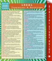 Legal Terminology and Definitions (Speedy Study Guide)