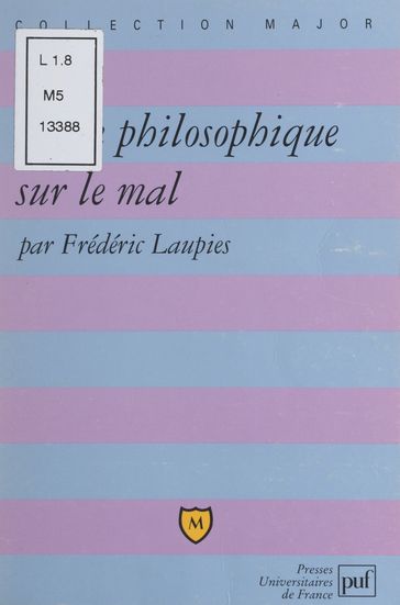 Leçon philosophique sur le mal - Frédéric Laupies - Pascal Gauchon