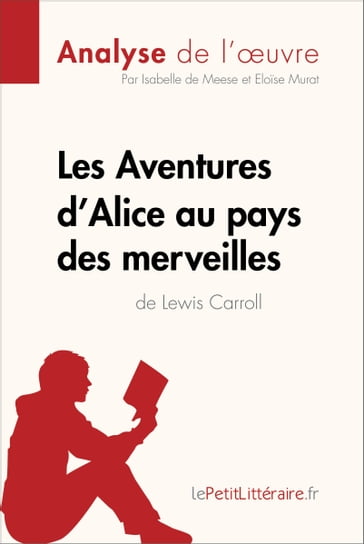 Les Aventures d'Alice au pays des merveilles de Lewis Carroll (Analyse de l'oeuvre) - Isabelle De Meese - Eloise Murat - lePetitLitteraire