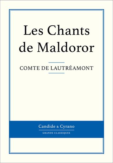 Les Chants de Maldoror - comte de Lautréamont