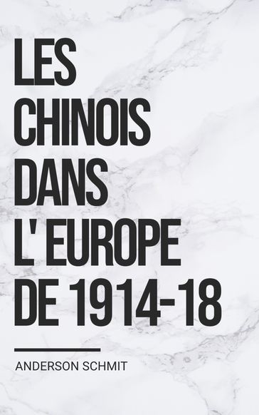 Les Chinois dans l'Europe de 1914-18 - Anderson Schmit