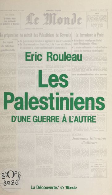 Les Palestiniens - Eric Rouleau