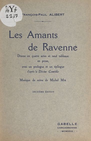 Les amants de Ravenne - François-Paul Alibert - Michel Mir