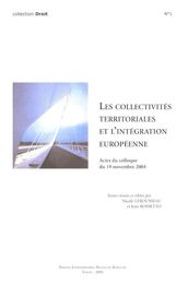 Les collectivités territoriales et l intégration européenne