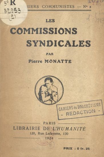 Les commissions syndicales - Pierre Monatte