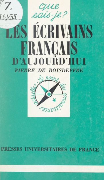Les Écrivains français d'aujourd'hui (1945-1995) - Pierre de Boisdeffre