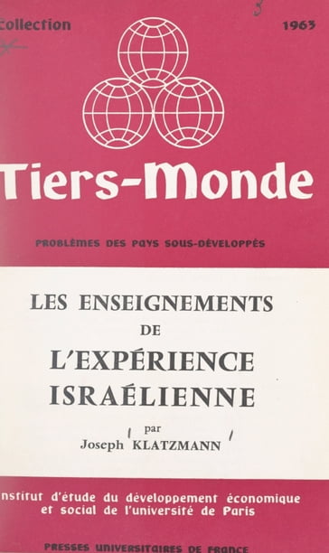 Les enseignements de l'expérience israélienne - Institut d