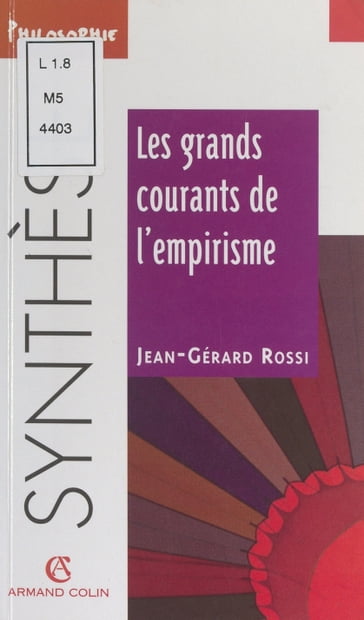 Les grands courants de l'empirisme - Jacqueline Russ - Jean-Gérard Rossi