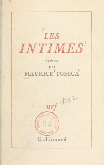 Les intimes - Maurice Toesca