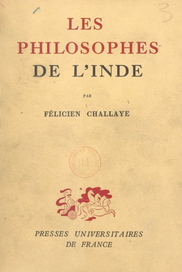 Les philosophes de l'Inde - Félicien Challaye