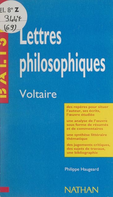 Lettres philosophiques - Mitterand Henri - Philippe Haugeard