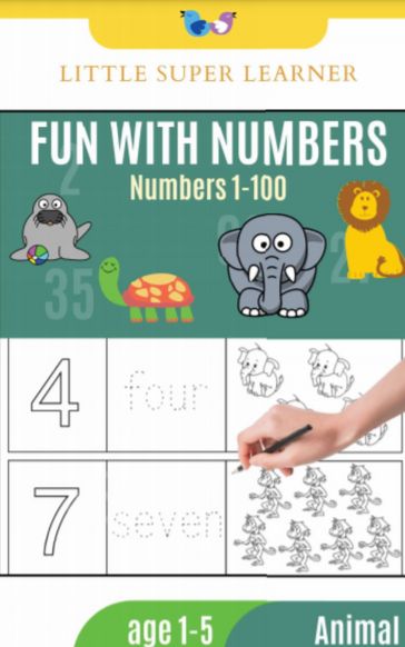 Little Super Learner 0-100 Number Workbook -Practice for Kids with Pen Control, Line Tracing, Numbers, and More! - Hayden Kan