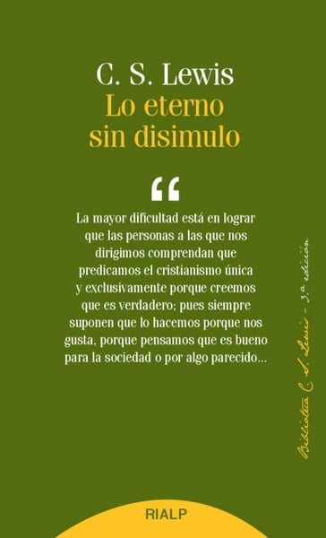 Lo eterno sin disimulo - Clive Staples Lewis