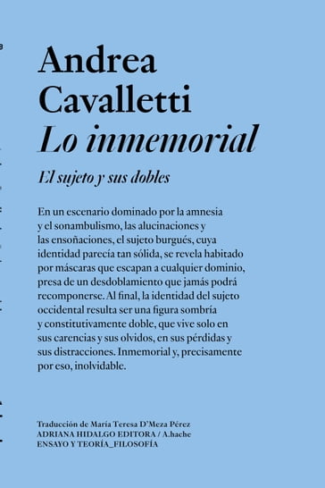 Lo inmemorial - Andrea Cavalletti