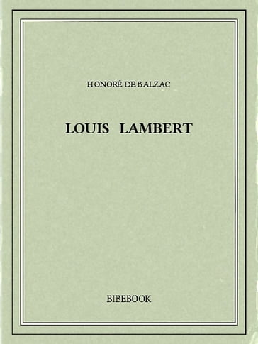 Louis Lambert - Honoré de Balzac