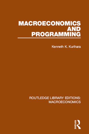 Macroeconomics and Programming - Kenneth K. Kurihara