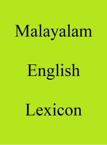 Malayalam English Lexicon - Trebor Hog