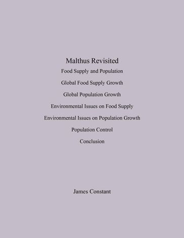 Malthus Revisited - James Constant