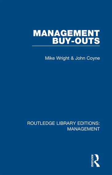 Management Buy-Outs - John Coyne - Michael Wright