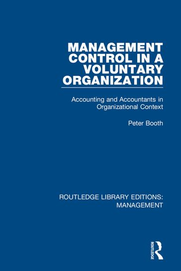 Management Control in a Voluntary Organization - Peter Booth