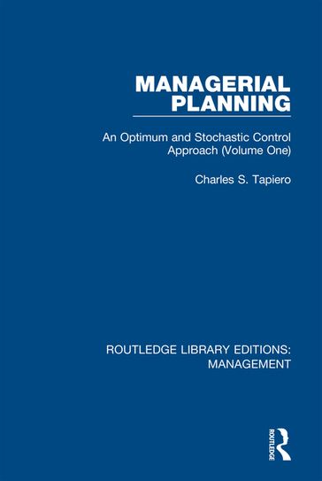 Managerial Planning - Charles S. Tapiero