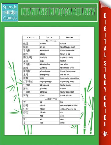Mandarin Vocabulary (Speedy Study Guides) - Speedy Publishing