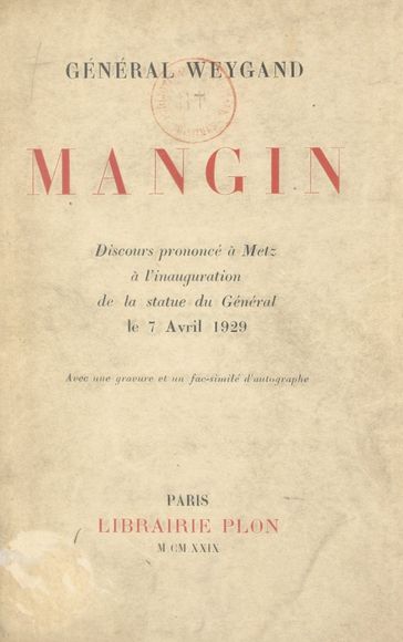 Mangin - Maxime Weygand