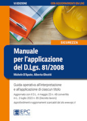 Manuale per l applicazione del d.l.gs. 81/2008