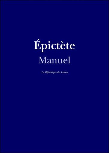 Manuel d'Épictète - Epictète