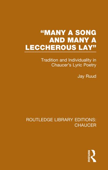 "Many a Song and Many a Leccherous Lay" - Jay Ruud