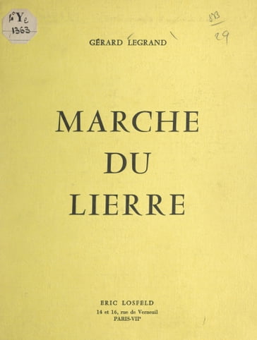 Marche du lierre - Gérard Legrand