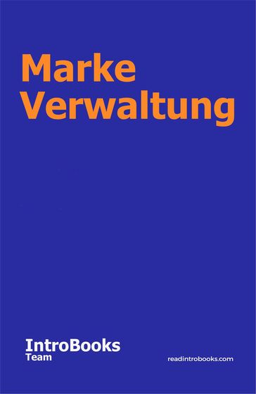 Marke Verwaltung - IntroBooks Team