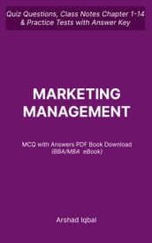 Marketing Management MCQ (PDF) Questions and Answers BBA MBA Marketing MCQs e-Book Download