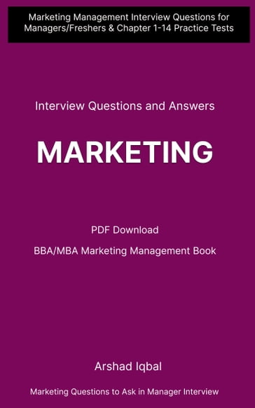 Marketing Management Quiz PDF Book   BBA MBA Marketing Quiz Questions and Answers PDF - Arshad Iqbal